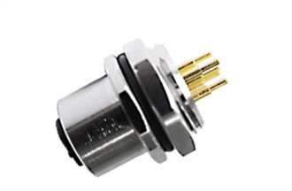 M12 Wanita Dikencangkan Belakang A-Coding 4PIN PG9