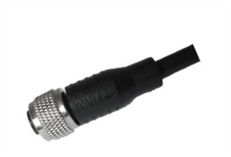 M12 Female Lurus UnShield A-Kabel PVC 12PIN Pengkodean 1,0M M12X1.0